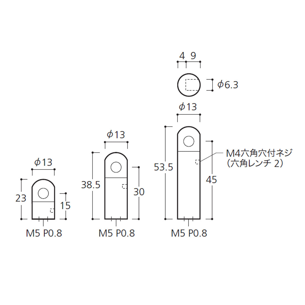 パイプガイドバー エンドスタンド POタイプ ガラス棚/木棚用 1個単位販売 個人宅発送不可 PO-EN