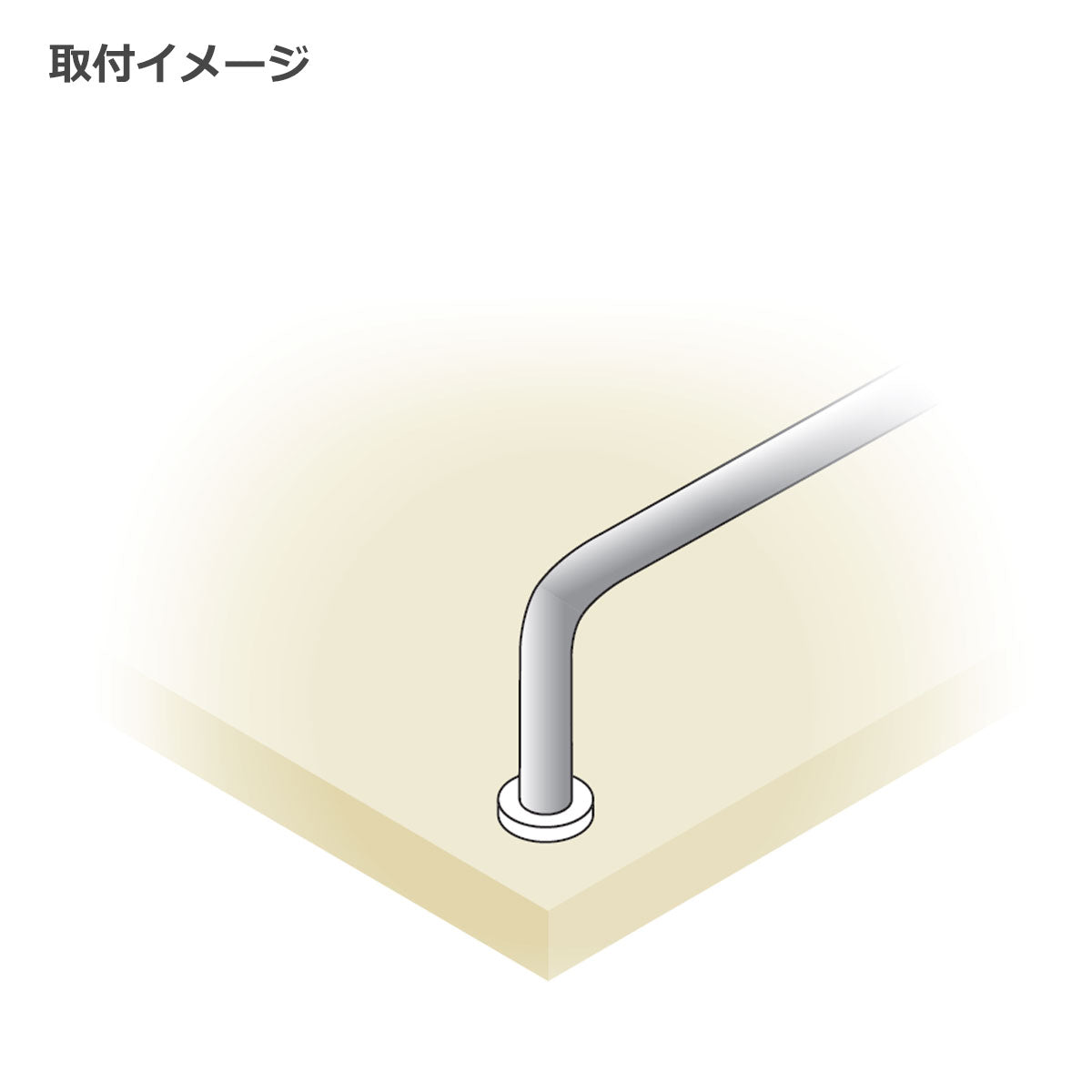 PP パイプガードバー φ6スタンド PPタイプ ガラス棚/木棚/ショーケース内部棚用 1本単位販売 個人宅発送不可