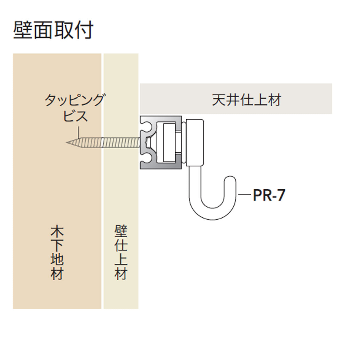ピクチャーレール 中軽量用 スタンダードレール 耐荷重25kg 1本単位販売 個人宅発送不可 PR-10