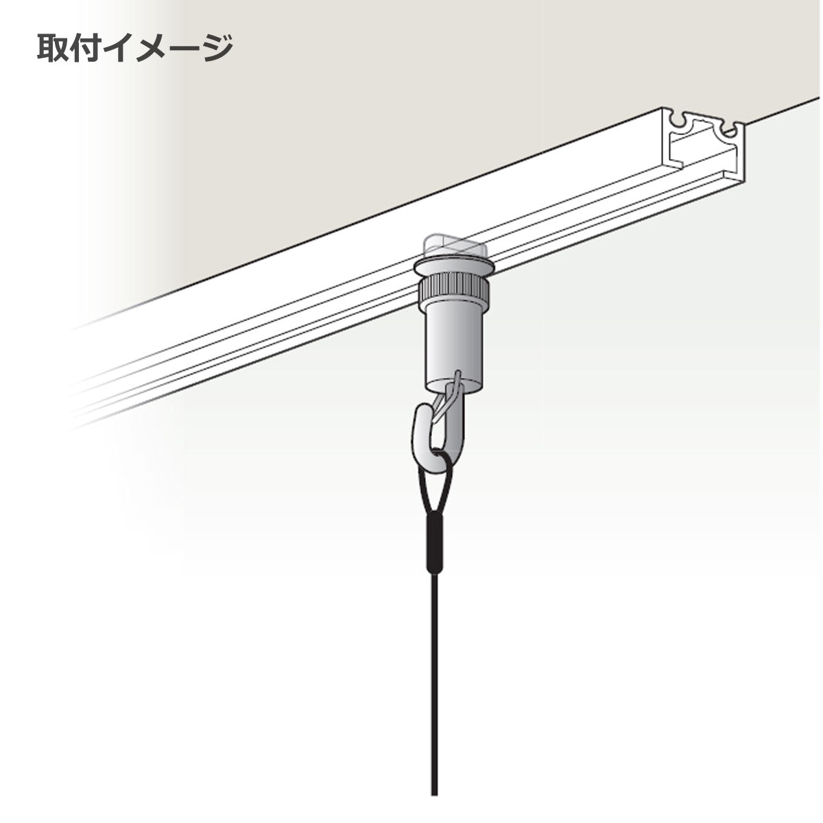 ピクチャーレール 中軽量用 レールフック ピンガード付き 1個単位販売 個人宅発送不可 PR-15B