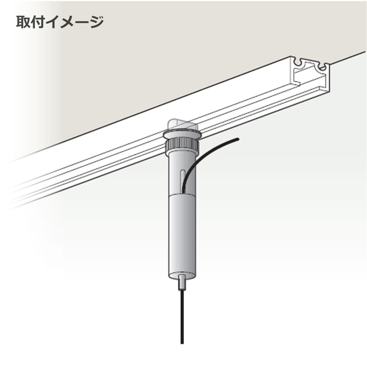 ピクチャーレール 軽量用 レールロック 1本単位販売 個人宅発送不可 PR-18