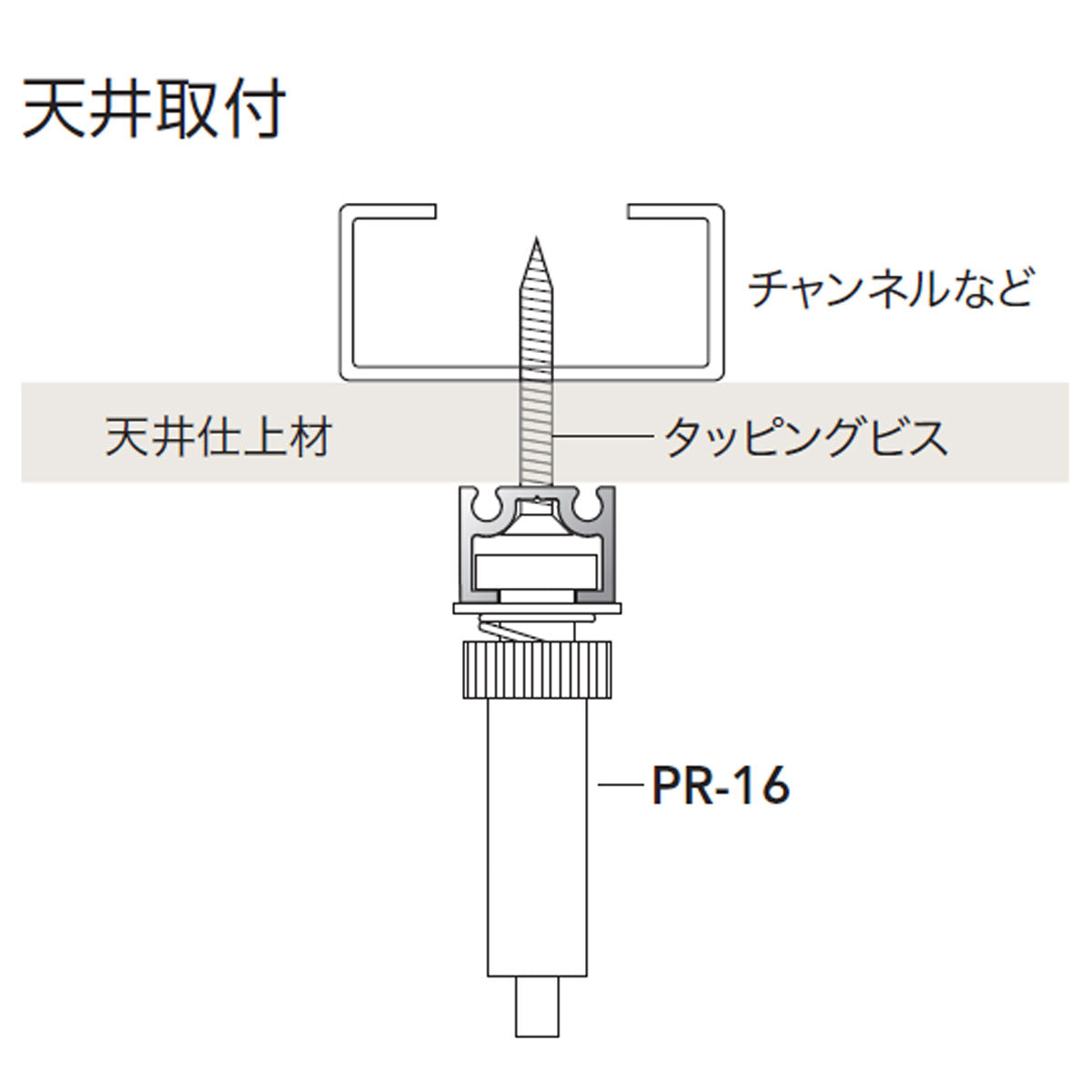 ピクチャーレール 軽量用 スタンダードレール 耐荷重15kg 1本単位販売 個人宅発送不可 PR-1CN