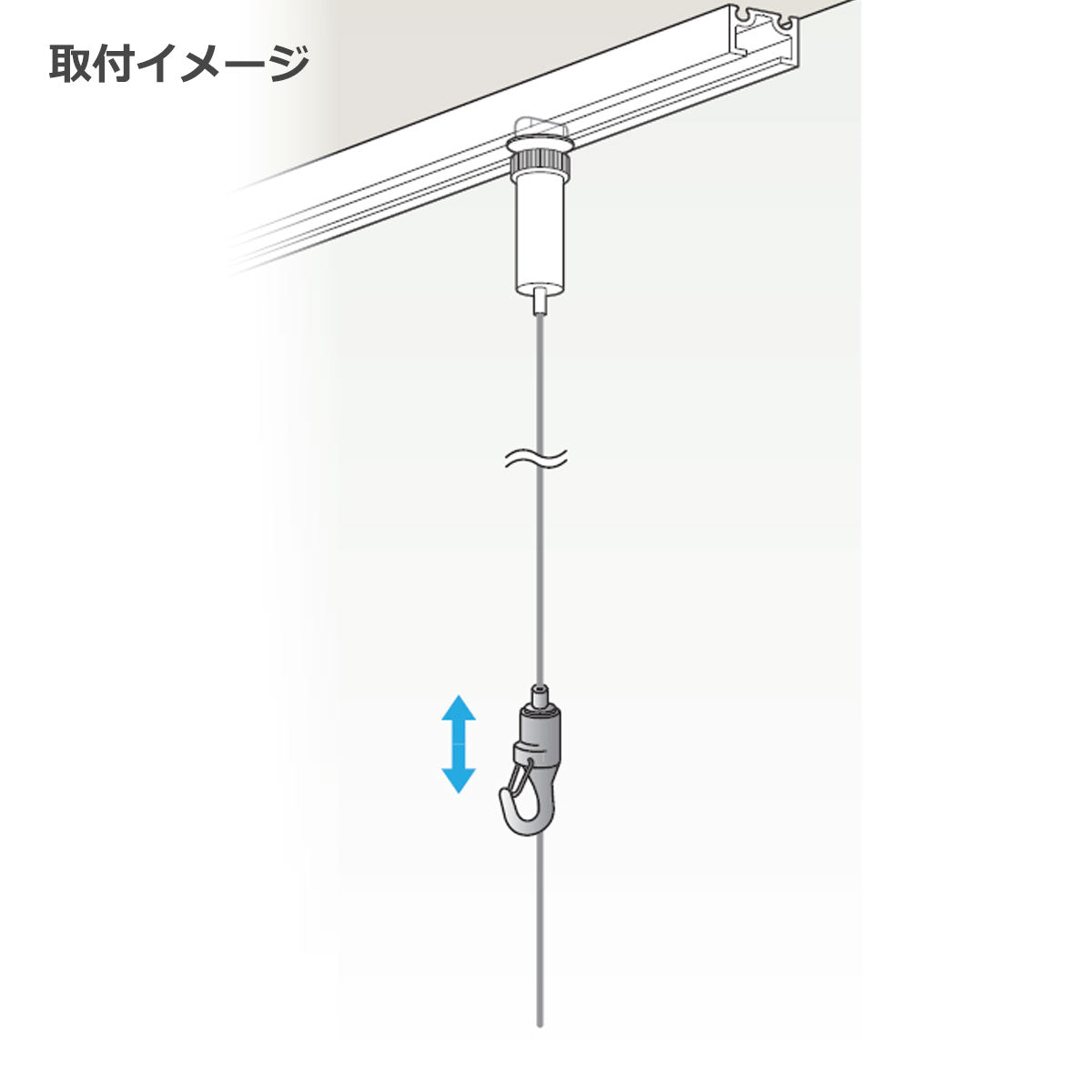 ピクチャーレール 軽量用 ロックフック ピンガード付き 1個単位販売 個人宅発送不可 PR-24B