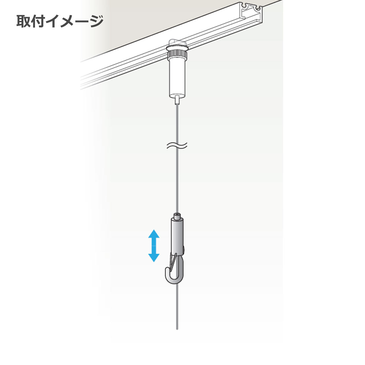 ピクチャーレール 軽量用 ロックフック ピンガード付 1個単位販売 個人宅発送不可 PR-30B