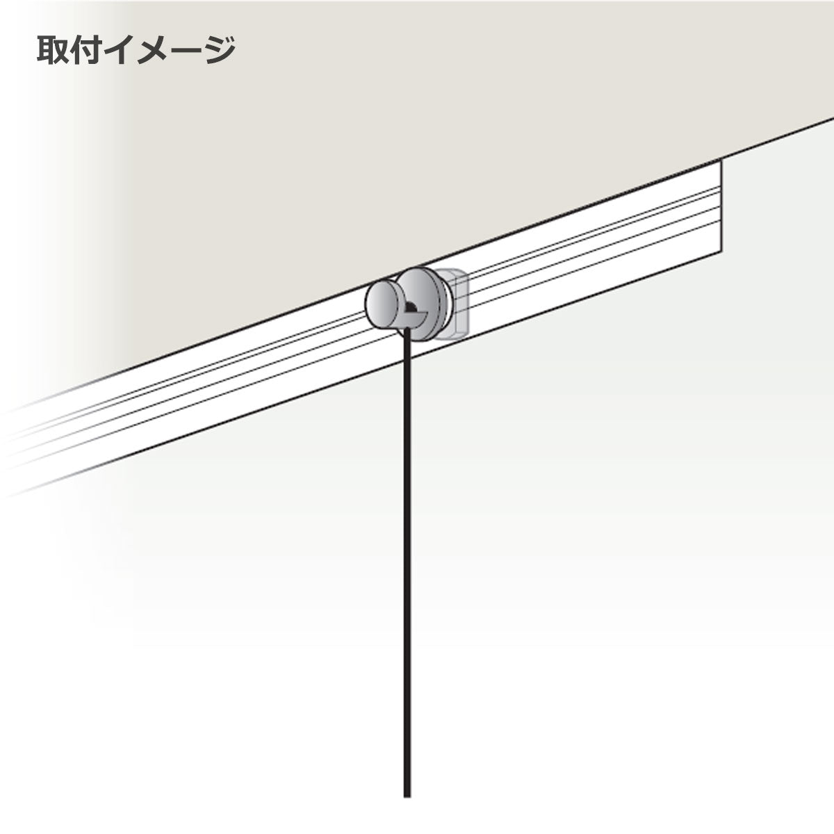 ピクチャーレール 軽量用 玉付ワイヤーセット 1本単位販売 個人宅発送不可 PR-CB
