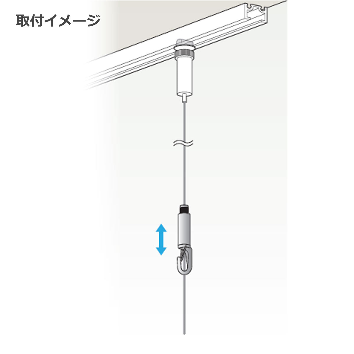 ピクチャーレール 中軽量用/中量用  ロックフック ピンガード付き 1個単位販売 個人宅発送不可 PR-D5