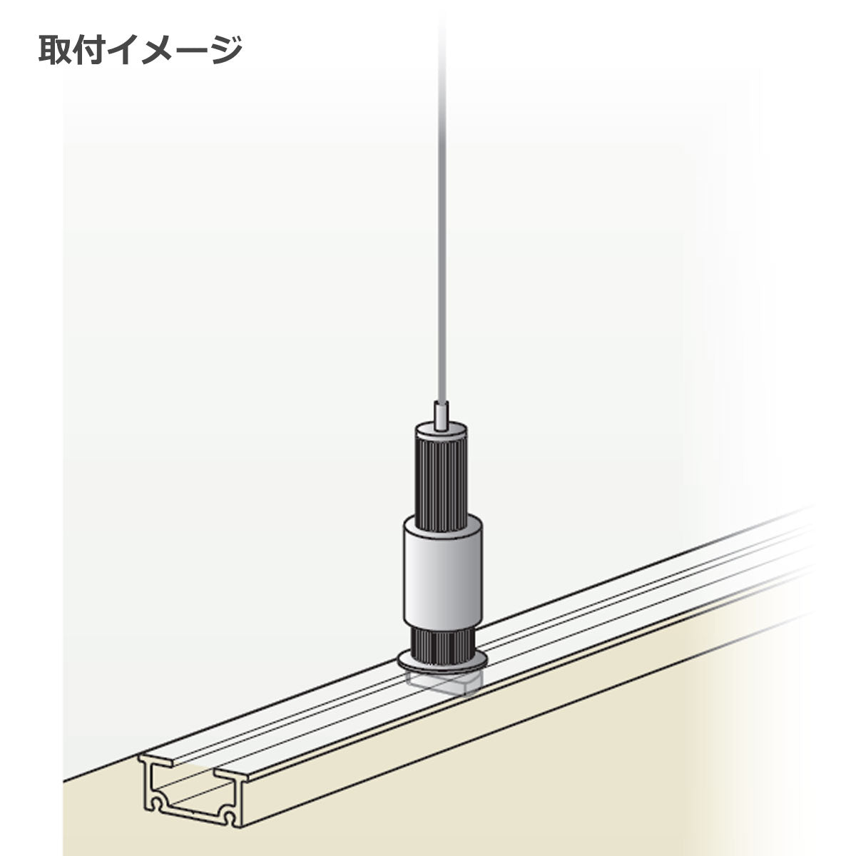 ピクチャーレール 中量用 床テンションロック 1個単位販売 個人宅発送不可 PR-F13