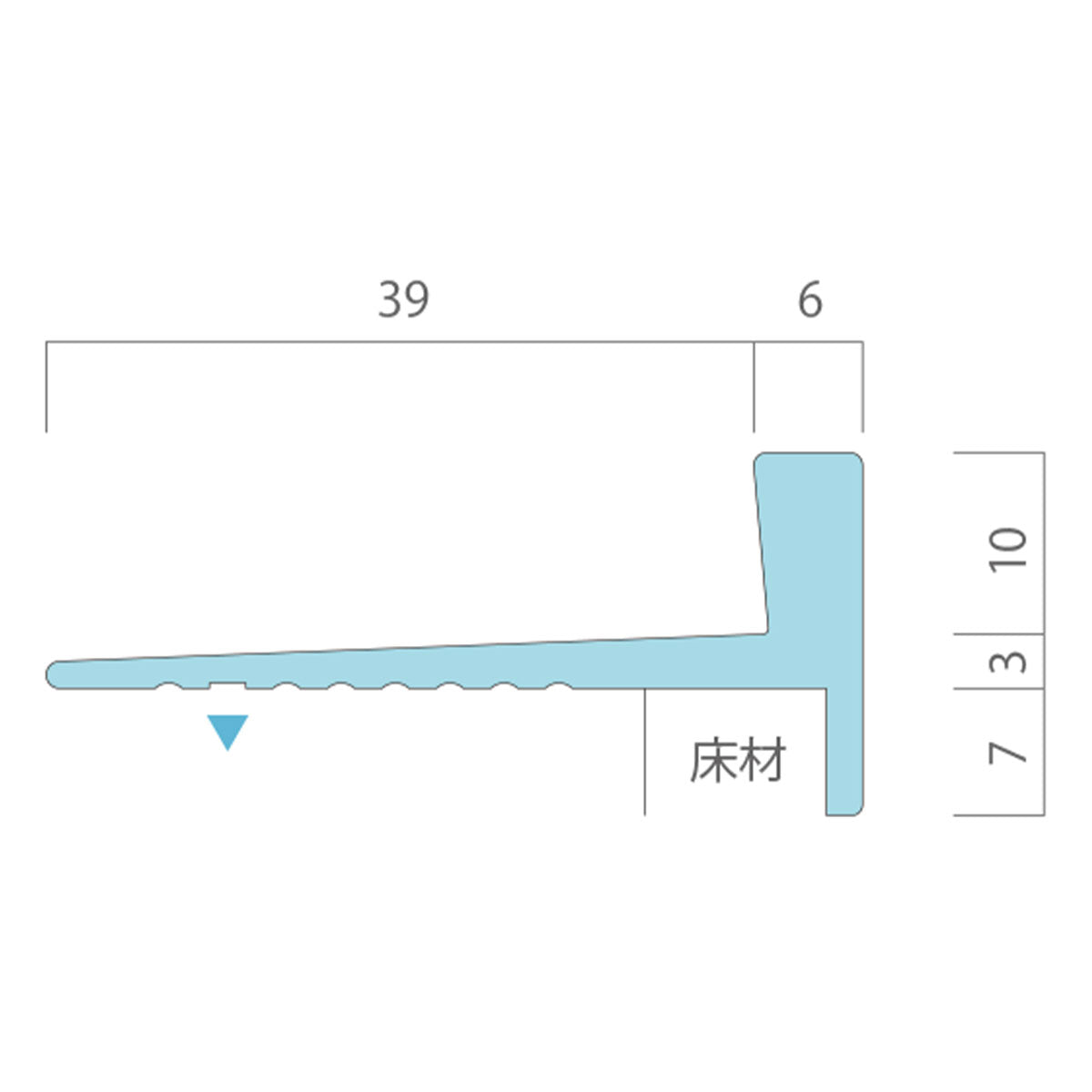 現場入不可 室内階段用 段鼻保護見切り 真鍮 スクエアタイプ タイルカーペット用 45×20mm Previo B707 AFOLA メーカー直送 納期15～20営業日後発送