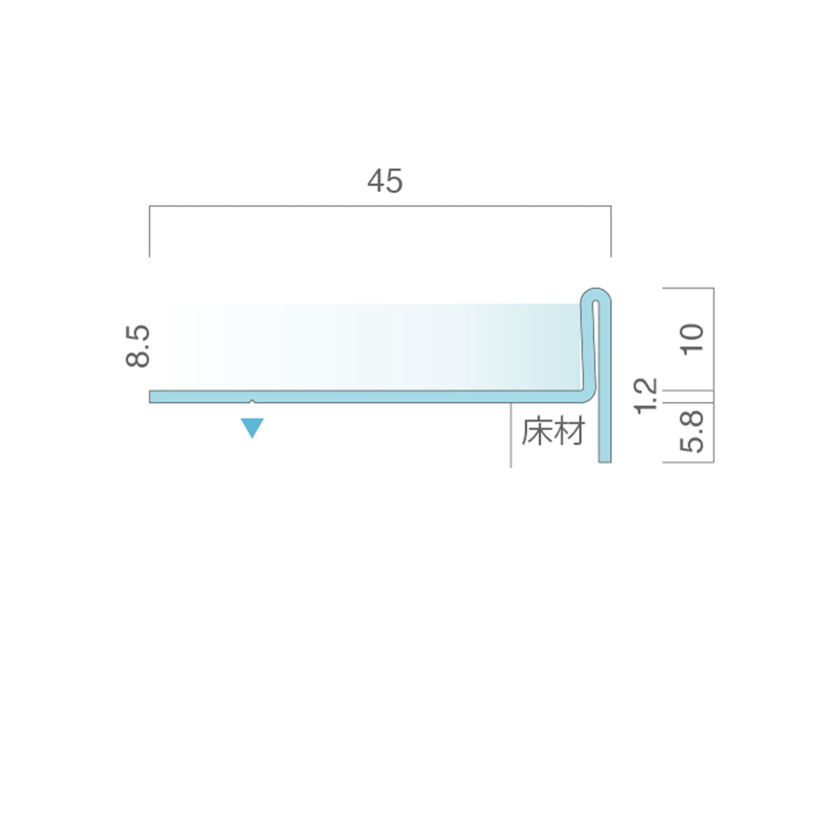 現場入不可 室内階段用 ステンレス 段鼻保護見切り タイルカーペット/セラミックタイル用 45×17mm Previo R703 AFOLA メーカー直送 納期4～5営業日後発送(メーカー欠品の場合3カ月)