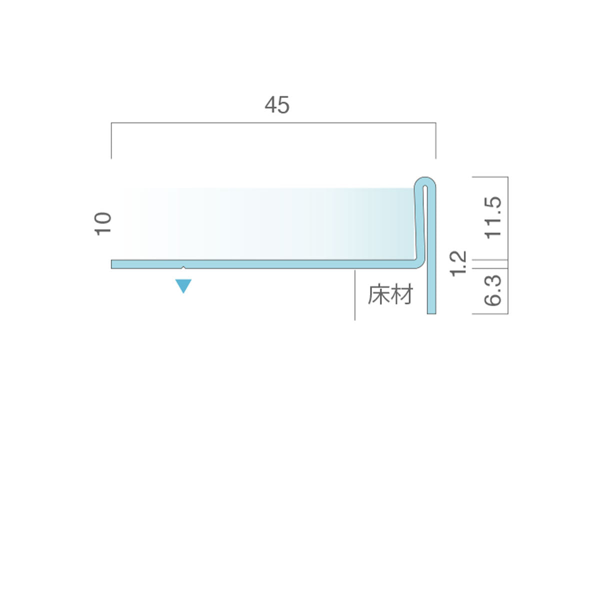 現場入不可 室内階段用 ステンレス 段鼻保護見切り タイルカーペット/磁器タイル/セラミックタイル用 45×19mm Previo R707 AFOLA メーカー直送 納期4～5営業日後発送(メーカー欠品の場合3カ月)