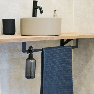 フラットタオル掛け ブラック 幅400mm – ENOMI