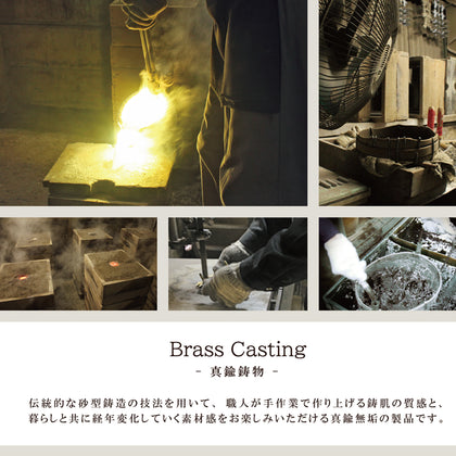 Brass Casting 真鍮鋳物 おしゃれ ハンドル (小コの字 真鍮色 HB