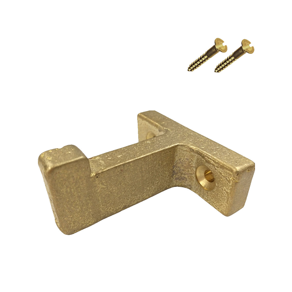 Brass Casting 真鍮鋳物 レトロ フック (小1段 真鍮色 CB-201)